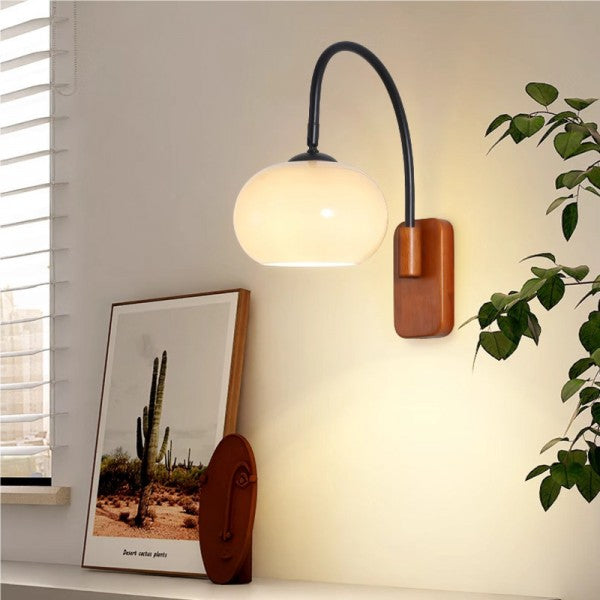 Wandlampe Glas | Rotierbar | E27 LED-Licht | Bauhaus-Design