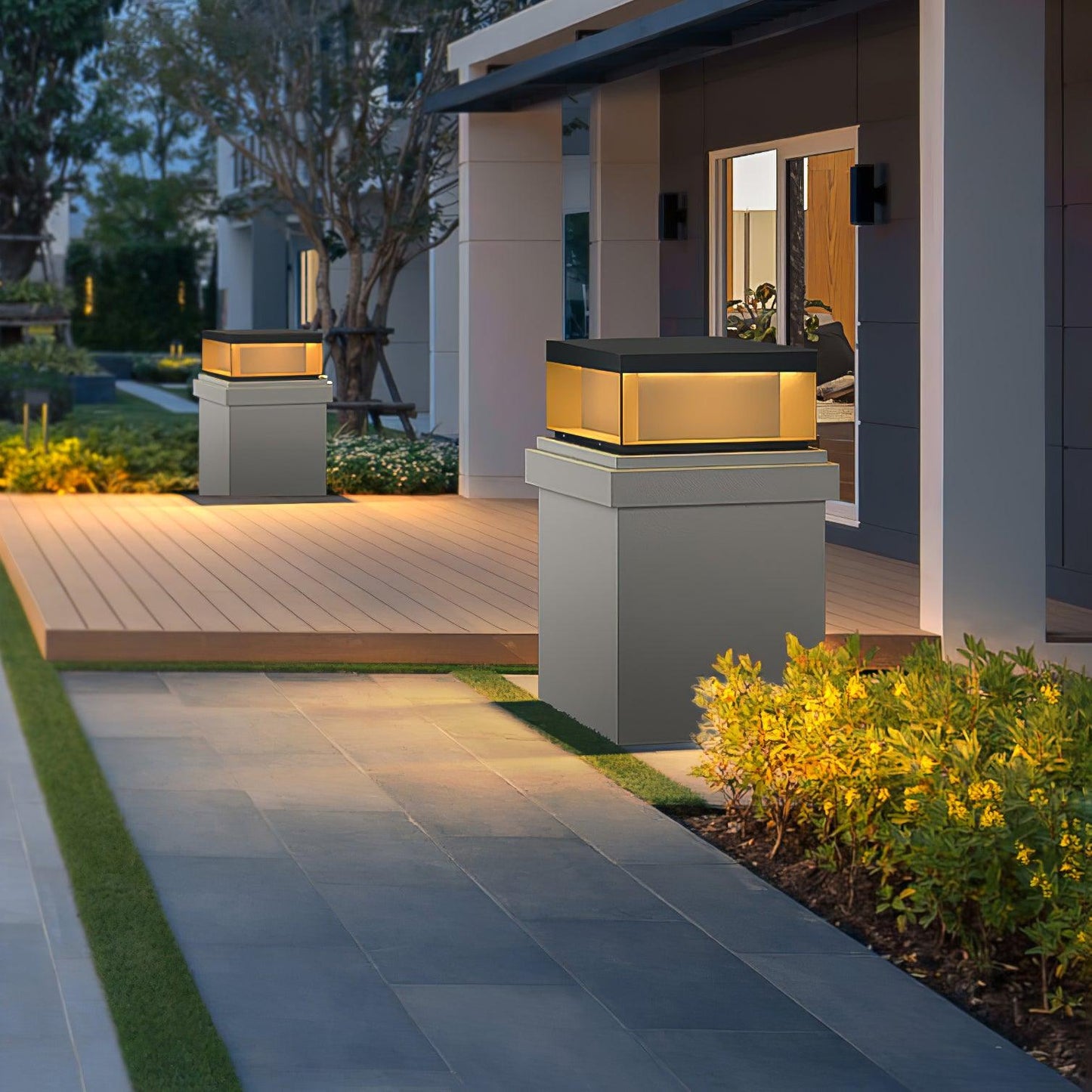Solar-Pfostenleuchte Außen | LED | IP65 | Garten & Einfahrt
