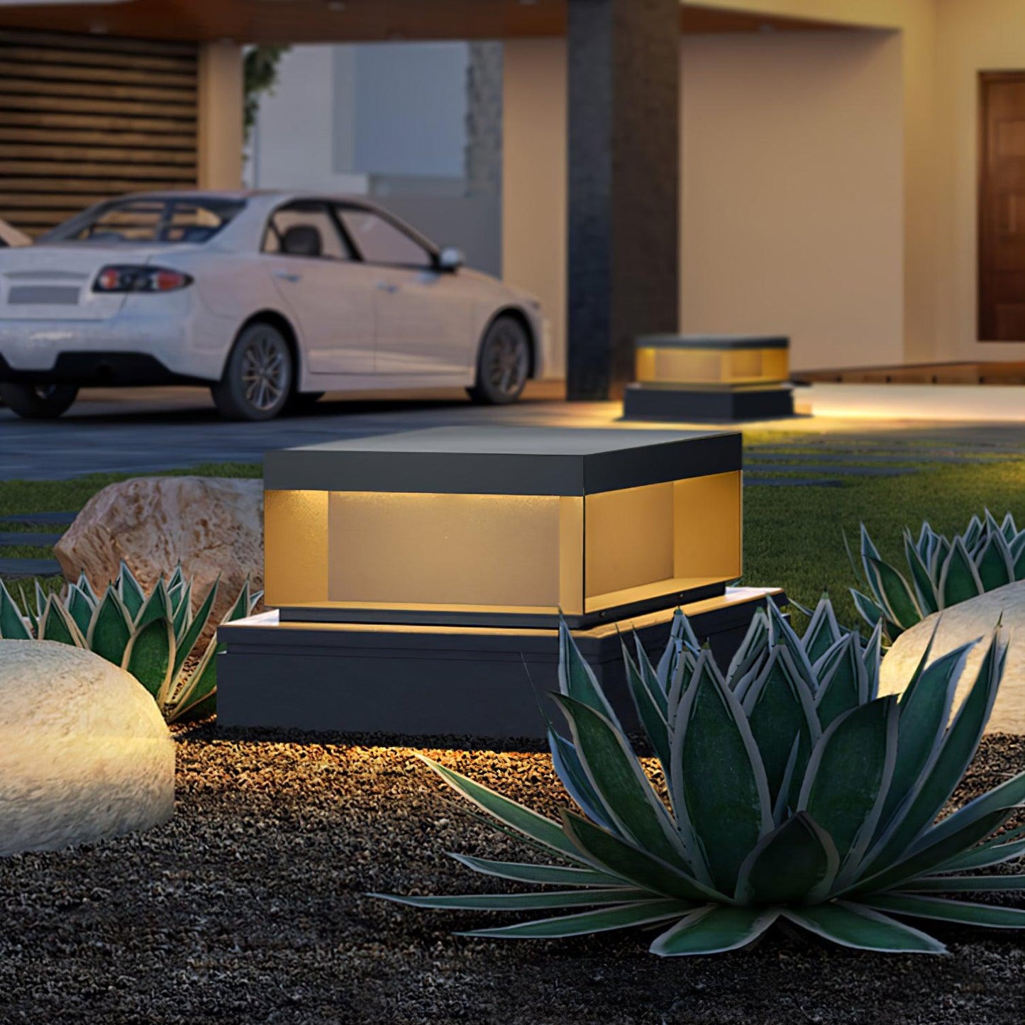 Solar-Pfostenleuchte Außen | LED | IP65 | Garten & Einfahrt