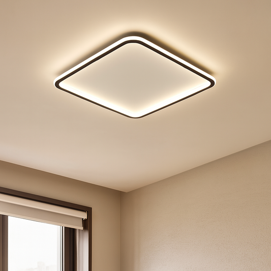 LED-Deckenleuchte Quadratisch | Skandinavisch | Warmweiß | Flach