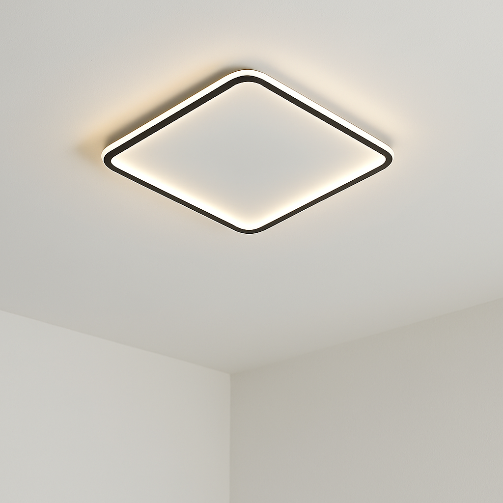 LED-Deckenleuchte Quadratisch | Skandinavisch | Warmweiß | Flach