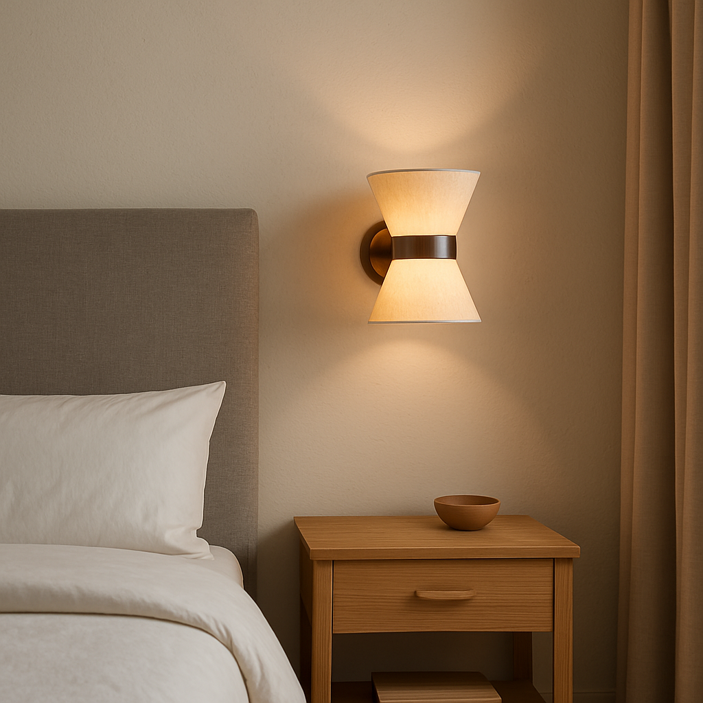 Wandleuchte Wabi-Sabi Stoff | G9 | Warmweiß | Modern