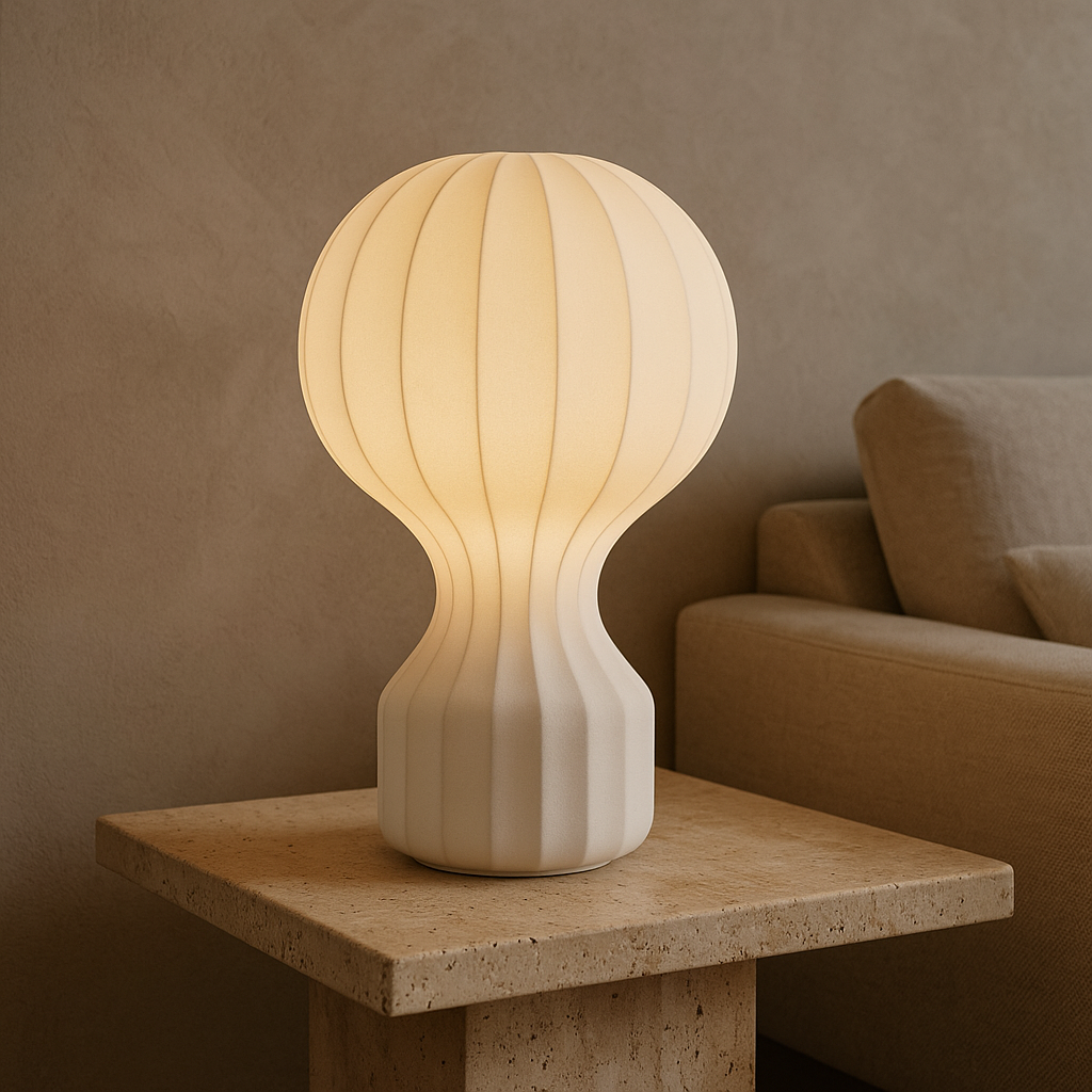 Tischlampe Wabi-Sabi Stoff | E27 | Touch | Warmweiß