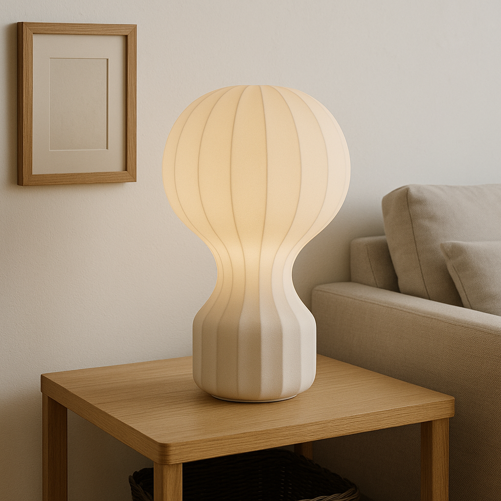 Tischlampe Wabi-Sabi Stoff | E27 | Touch | Warmweiß