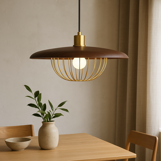 Pendelleuchte Holzoptik Käfig | E27 | LED | Skandinavisch