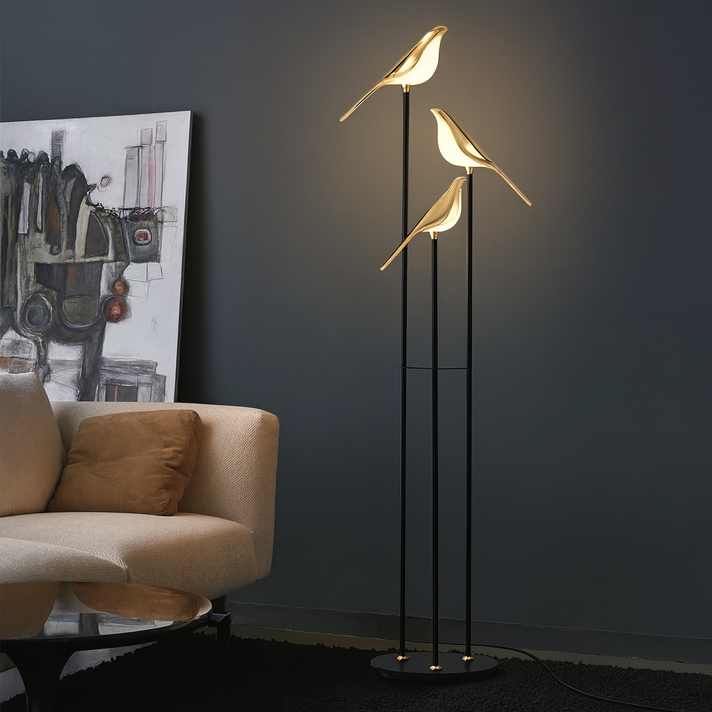 Stehlampe Vogel Design | LED | Warmweiß | Modern
