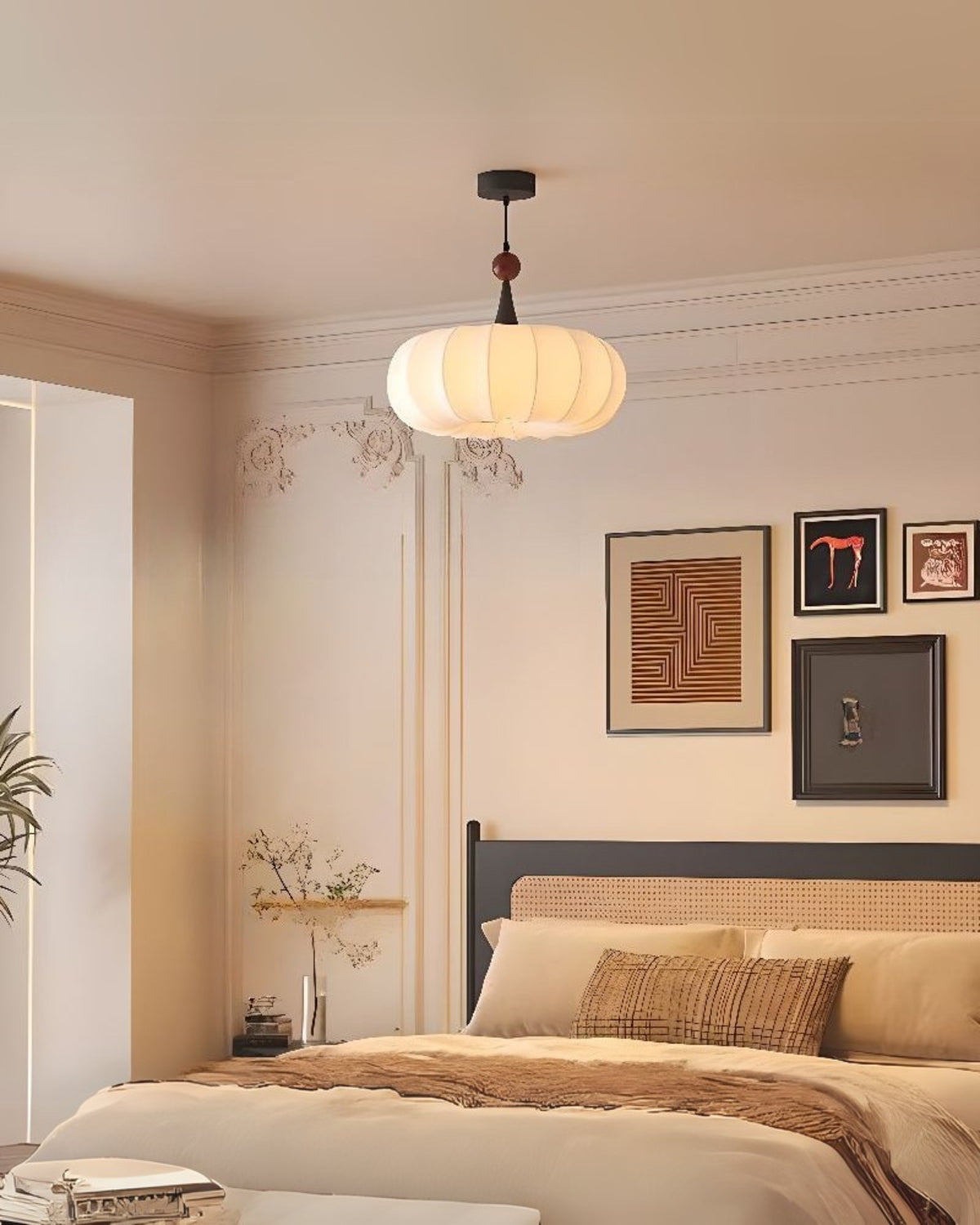 LED-Pendelleuchte | Japanisch inspiriertes Holz-Design | Höhenverstellbar | Innenbeleuchtung