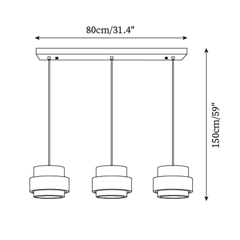 Pendelleuchte | Travertin | Warmweißes LED‑Licht | Modern & Elegant