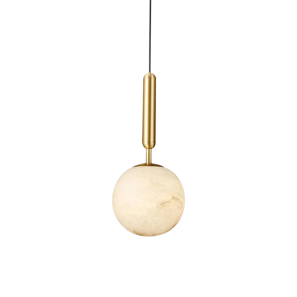 Pendelleuchte Alabaster Kugel | G9 | Messing | Modern