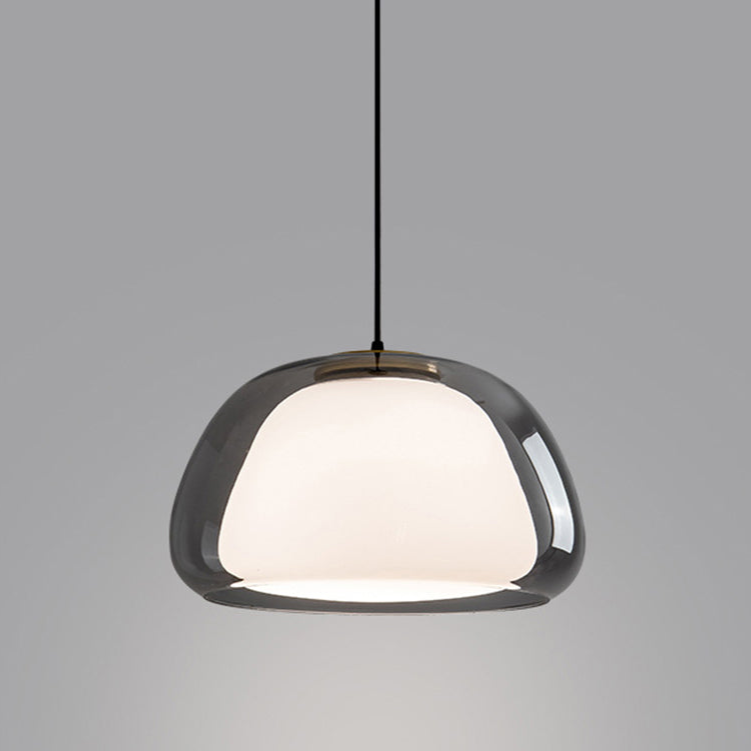 Pendelleuchte | Modernes Milchglas-Design | Höhenverstellbar | E27 Deckenbeleuchtung
