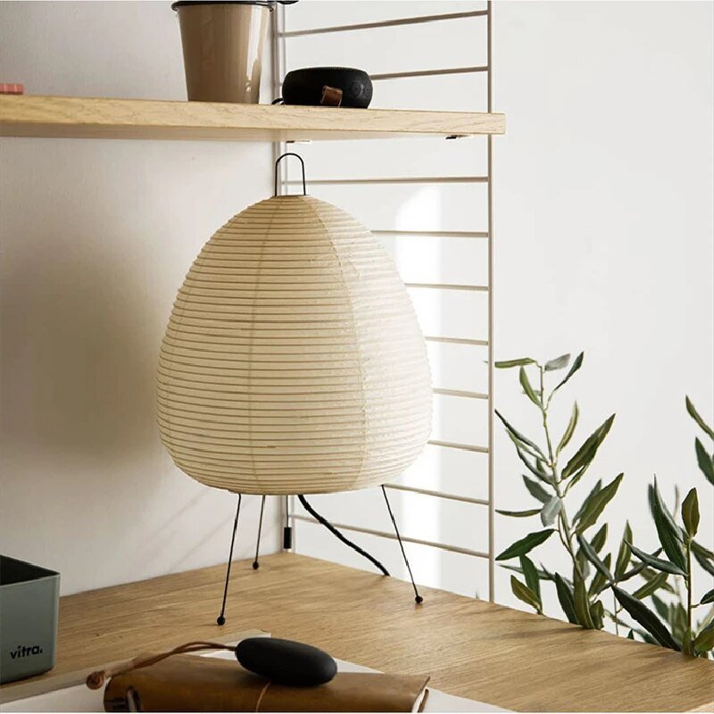 Tischlampe Papier Japandi | LED | Warmes Licht | Minimalistisch  Description: