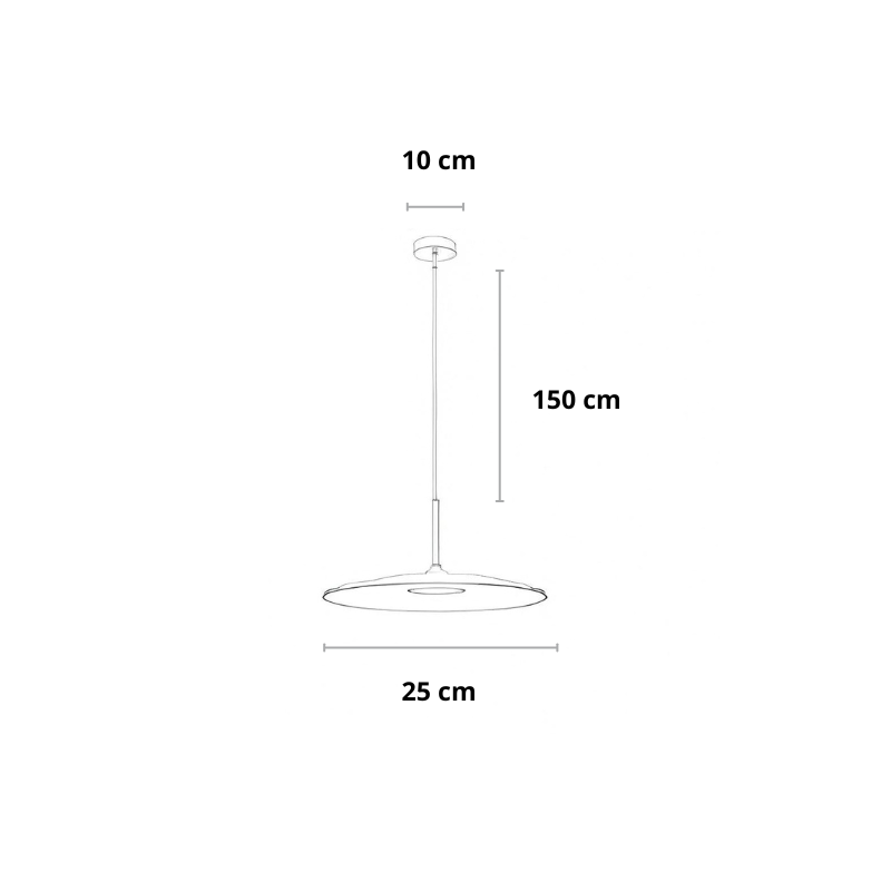 Skandinavische Pendelleuchte | Rund | Metall | Warmweißes & Funktionales Licht