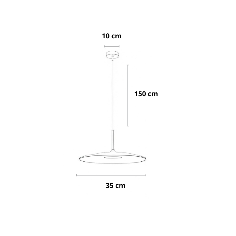 Skandinavische Pendelleuchte | Rund | Metall | Warmweißes & Funktionales Licht