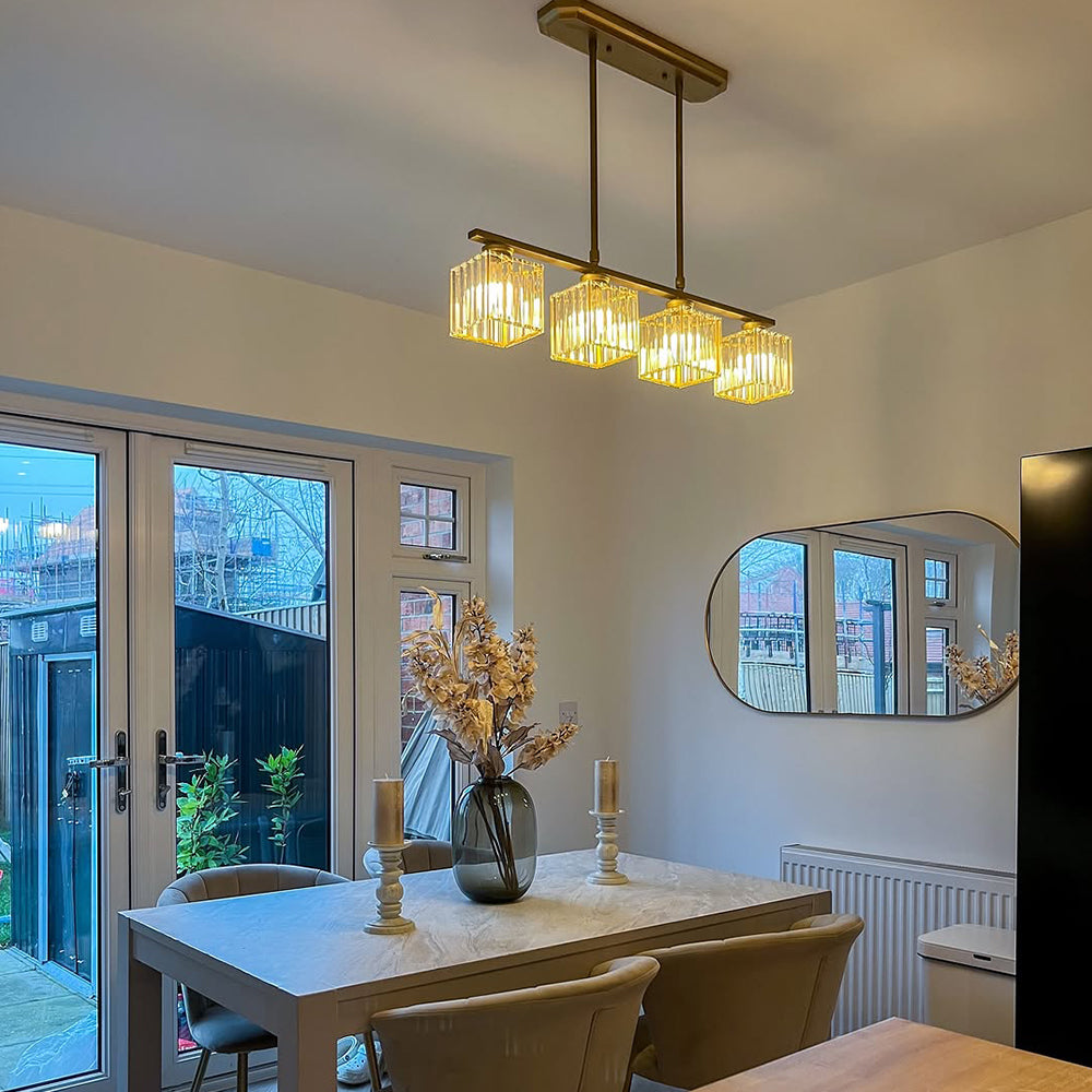 Pendelleuchte Kücheninsel | Glas & E27 | Mehrflammig | Modern