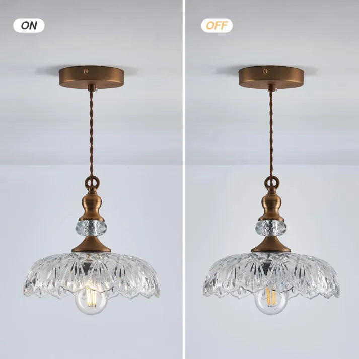 Glas-Pendelleuchte Mini | Mid-Century Stil | E26/E27 LED | Kücheninsel