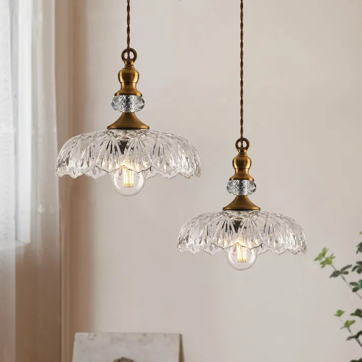 Glas-Pendelleuchte Mini | Mid-Century Stil | E26/E27 LED | Kücheninsel