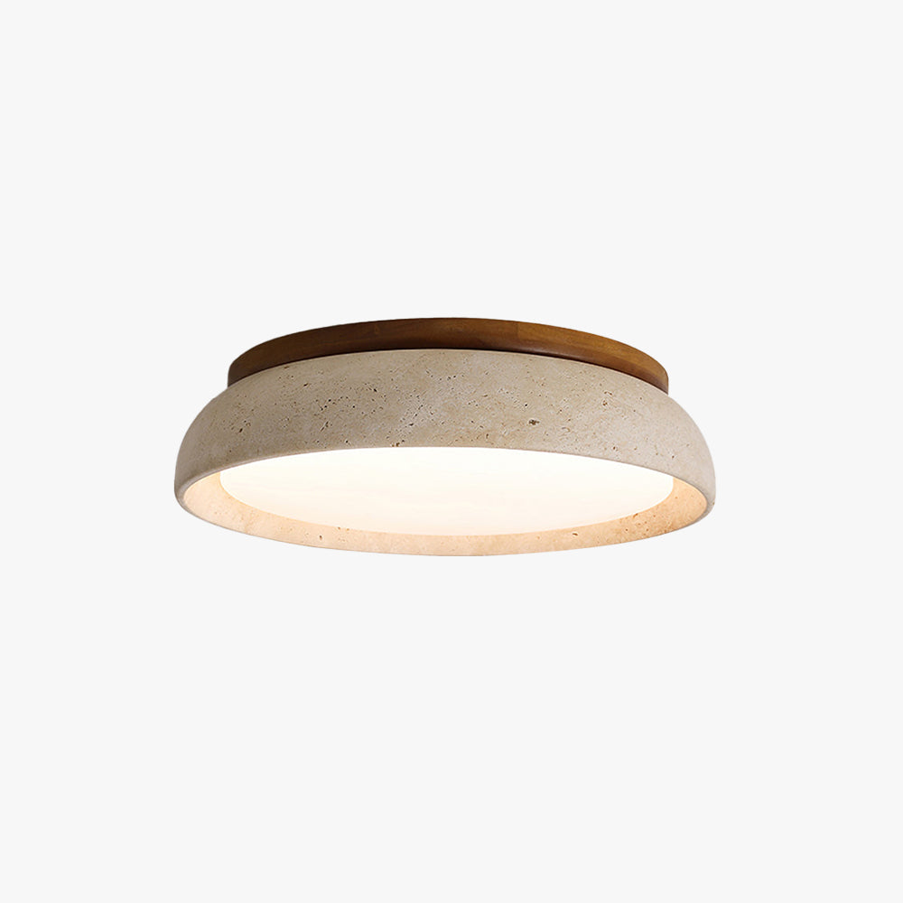 Deckenleuchte | Travertin & LED | Modernes Lichtdesign