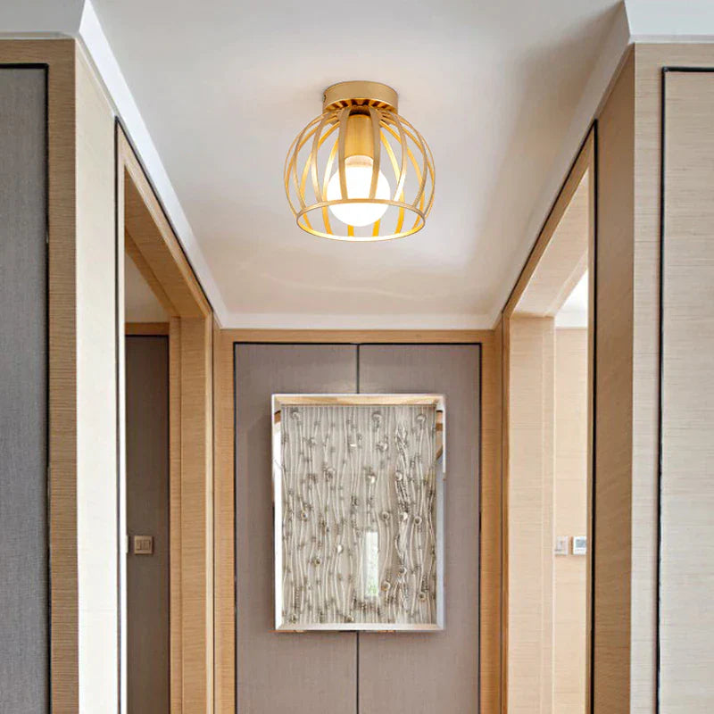 Industrial-Deckenleuchte | Gold | E27 | Wohnzimmer & Flur