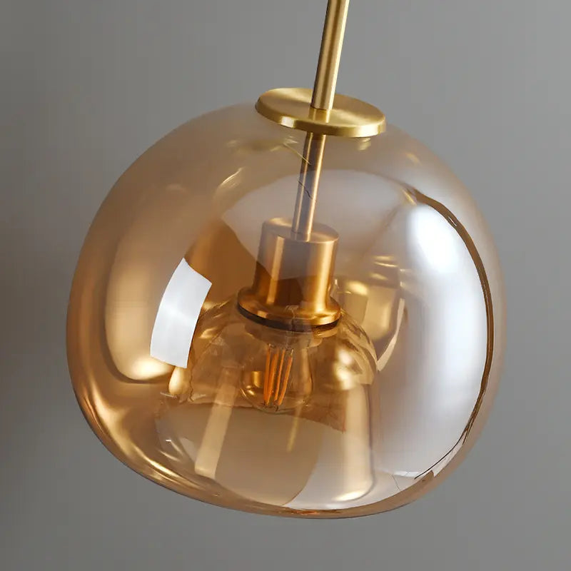 Deckenleuchte | Glas & Industrial | Gold & Schwarz | Wohnzimmer & Esszimmer