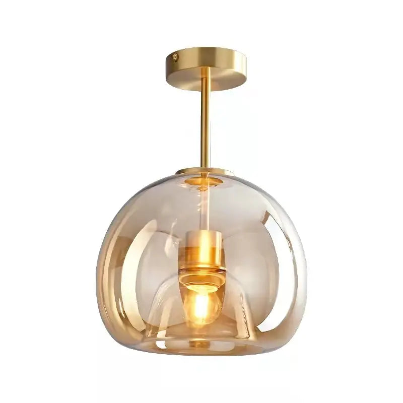 Deckenleuchte | Glas & Industrial | Gold & Schwarz | Wohnzimmer & Esszimmer