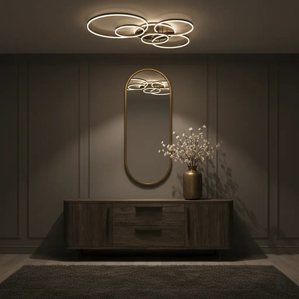 LED‑Deckenleuchte | Modernes Schwarz | 5‑ oder 6‑Flammig | Wohnzimmer & Esszimmer