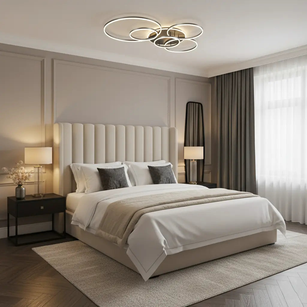 LED‑Deckenleuchte | Modernes Schwarz | 5‑ oder 6‑Flammig | Wohnzimmer & Esszimmer