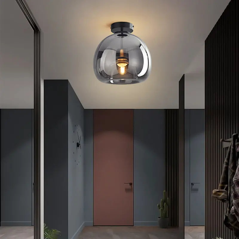 Deckenleuchte | Glas & Industrial | Gold & Schwarz | Wohnzimmer & Esszimmer