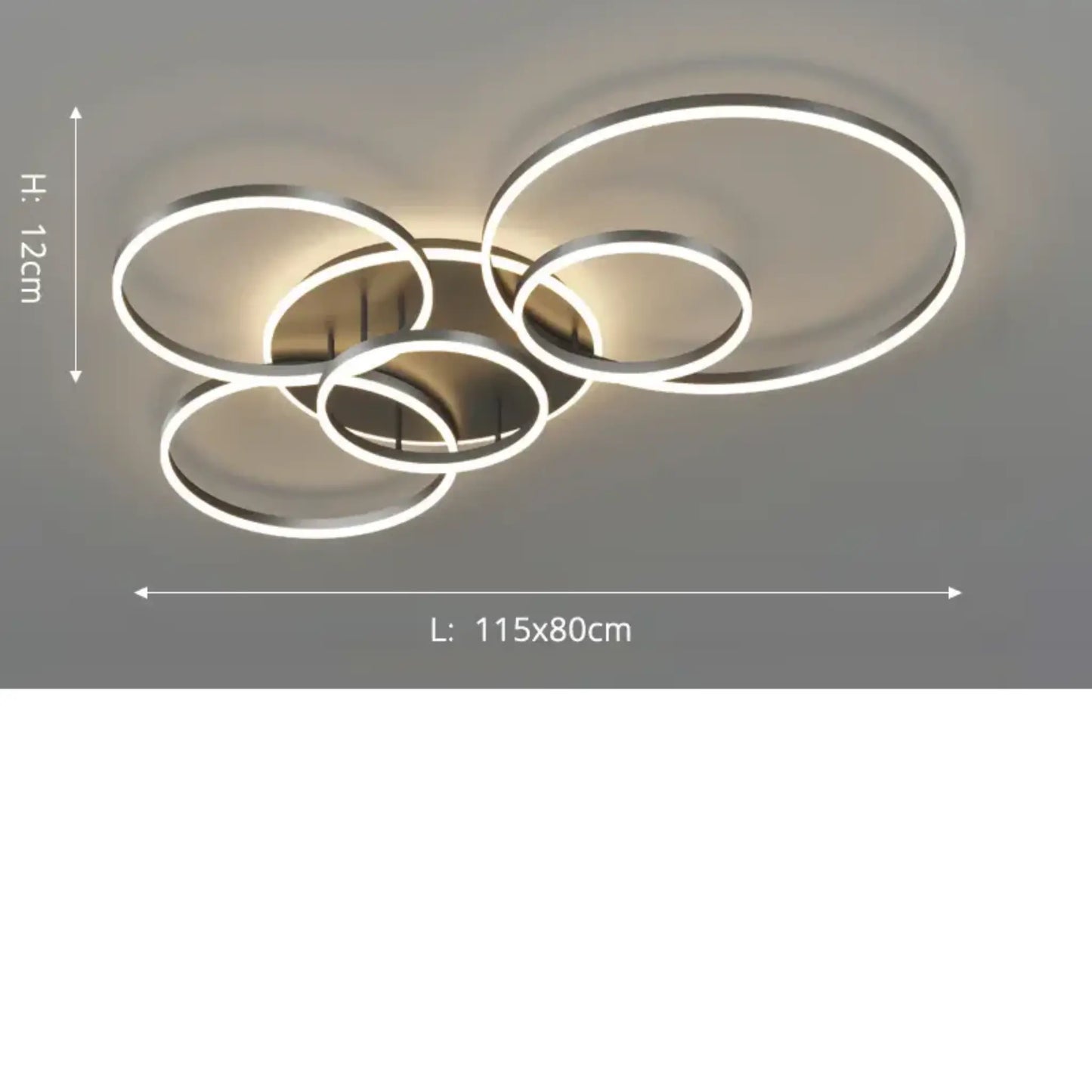 LED‑Deckenleuchte | Modernes Schwarz | 5‑ oder 6‑Flammig | Wohnzimmer & Esszimmer