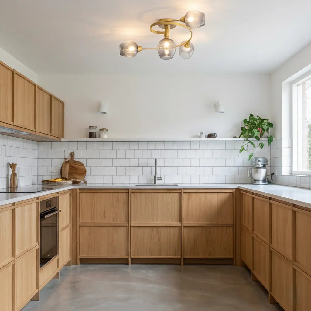 LED-Deckenleuchte | Glas & Metall | Schwarz oder Gold | Wohnzimmer & Esszimmer