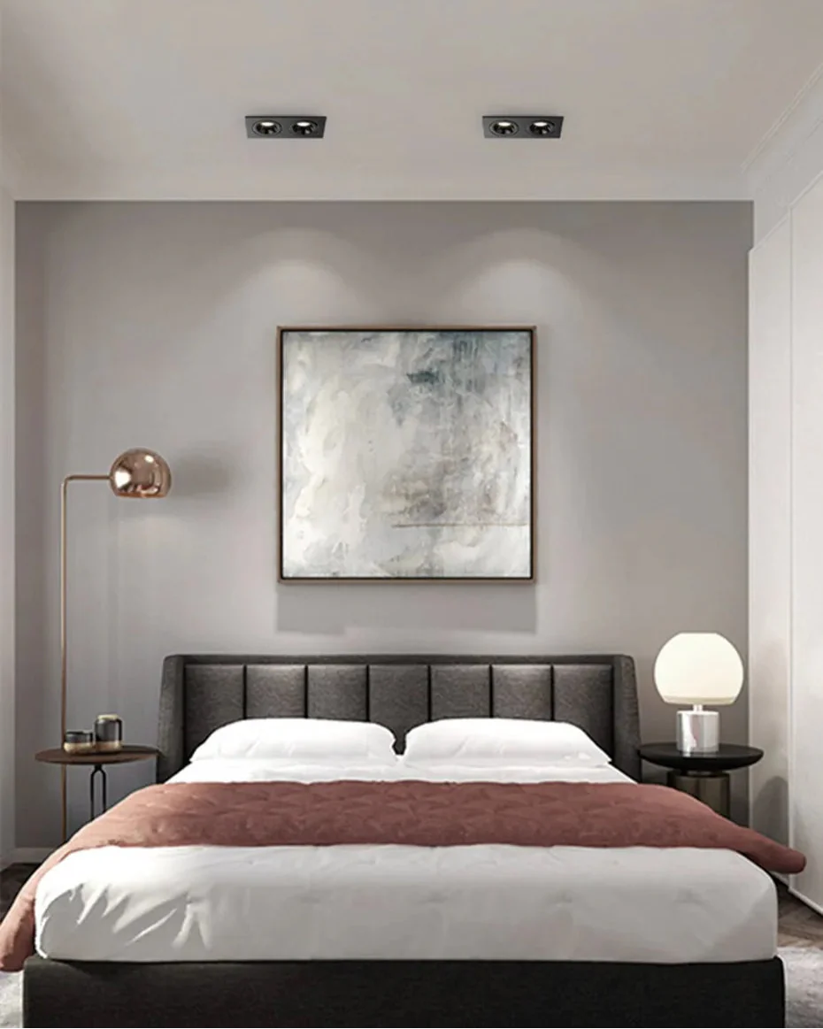 LED-Deckenstrahler | Schwarz & Weiß | Dimmbar | Wohnzimmer & Flur