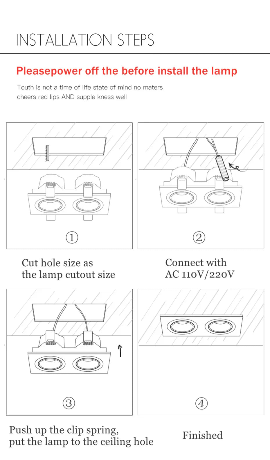 LED-Deckenstrahler | Schwarz & Weiß | Dimmbar | Wohnzimmer & Flur