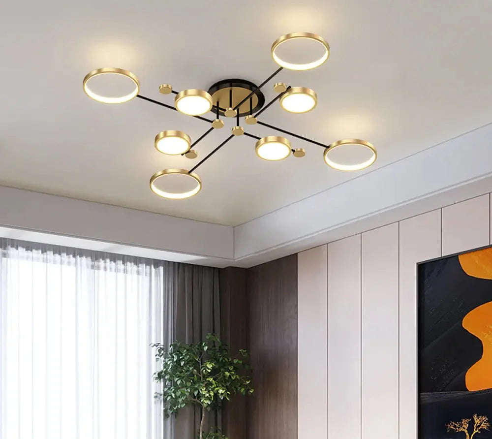 LED-Deckenleuchte | Design-Ringe | Modern & Dimmbar | Wohnzimmer & Esszimmer