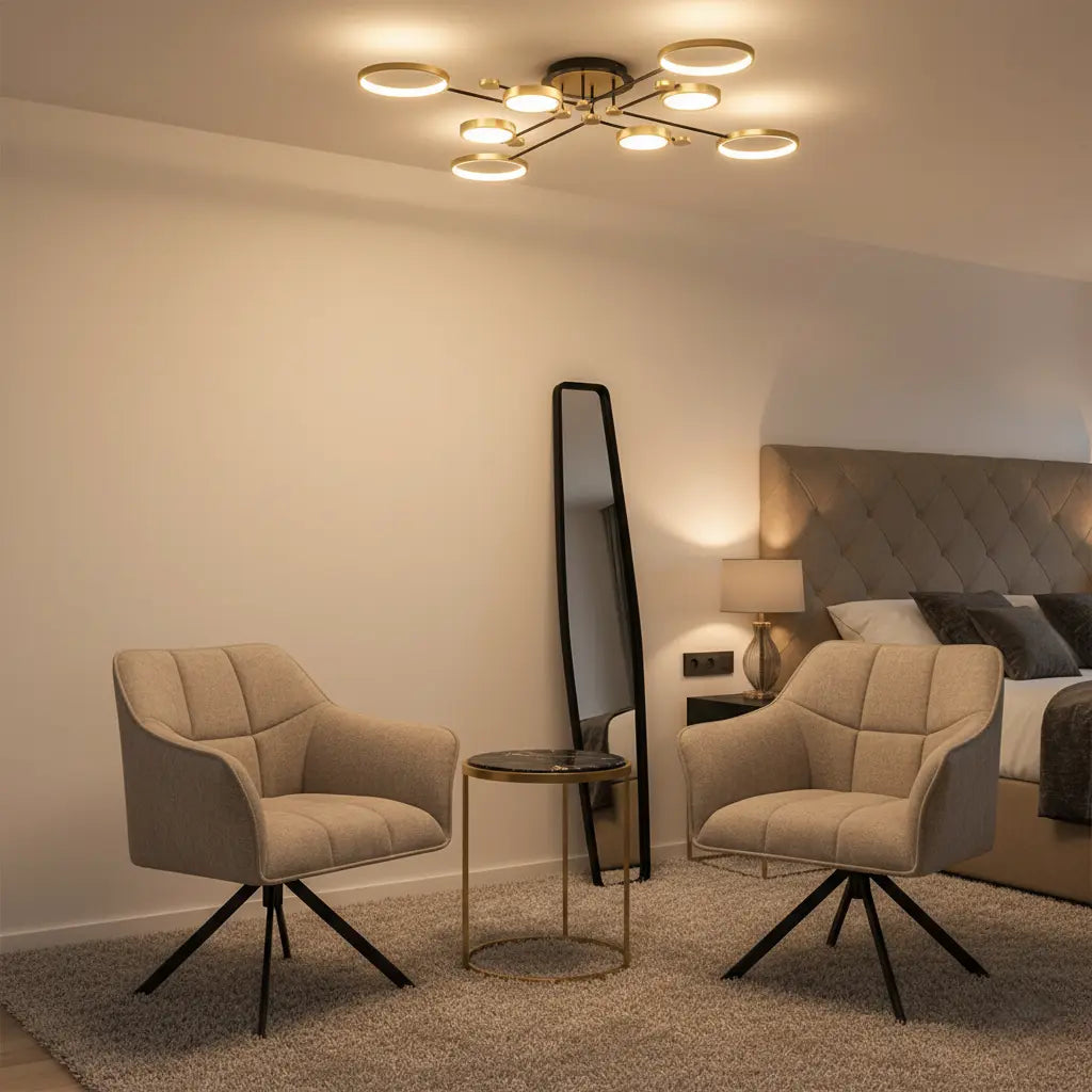 LED-Deckenleuchte | Design-Ringe | Modern & Dimmbar | Wohnzimmer & Esszimmer