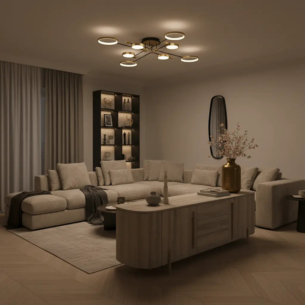 LED-Deckenleuchte | Design-Ringe | Modern & Dimmbar | Wohnzimmer & Esszimmer