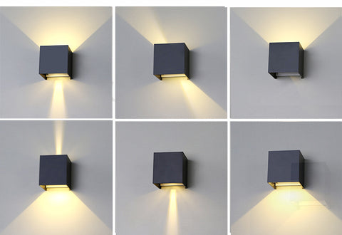 LED-Wandleuchte Aluminium | Wasserdicht | Verstellbarer Lichtstrahl | Modern
