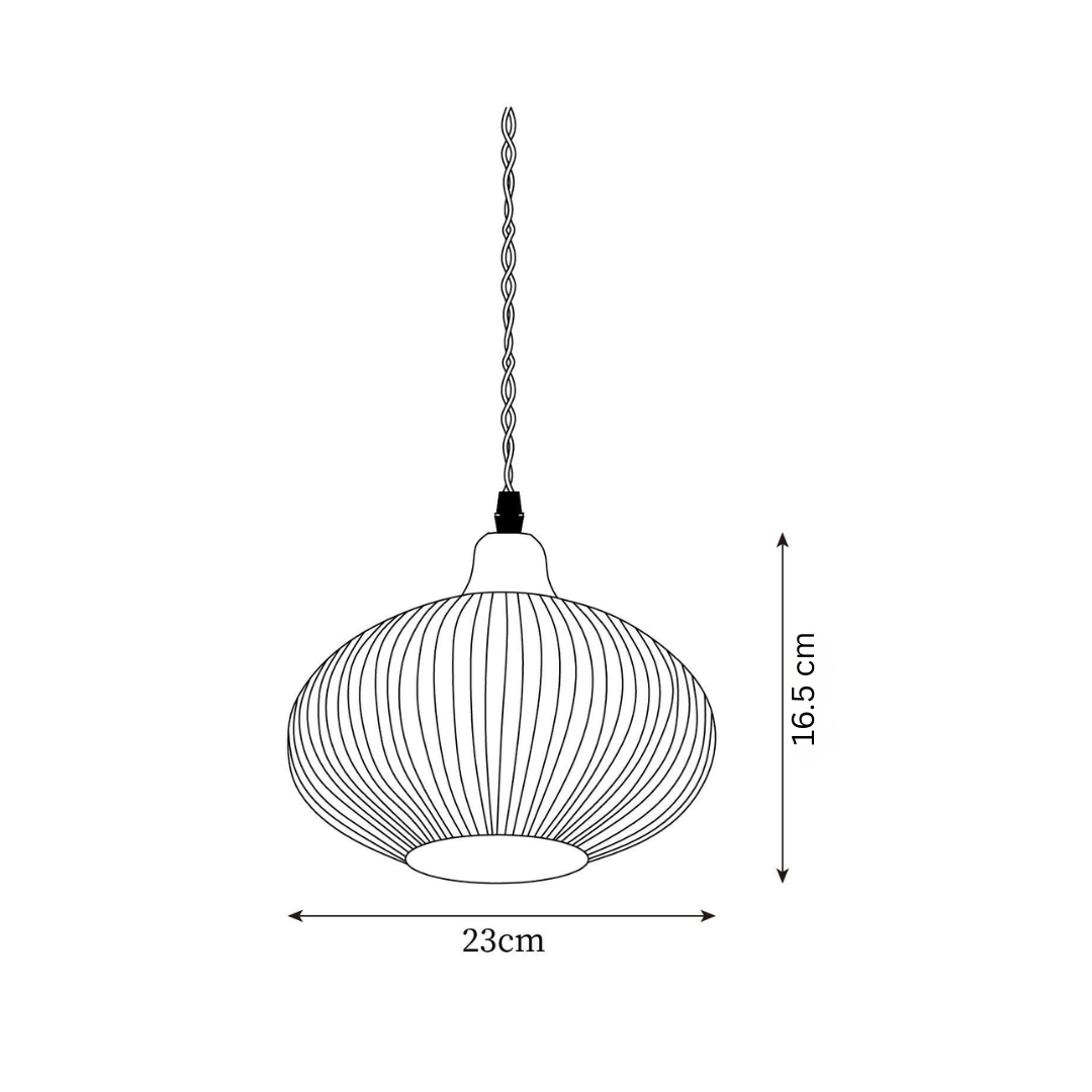 Keramik-Pendelleuchte | Holz-Akzent | E26/E27 LED-Licht | Warmweiß & Elegant