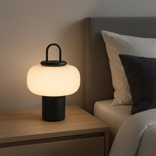Tischlampe Glas Metall | LED | Warmweiß | Modern