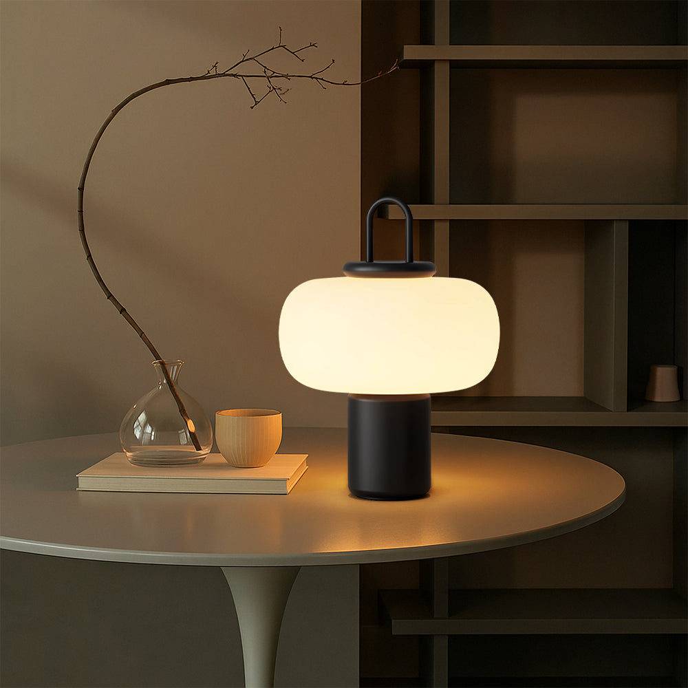 Tischlampe Glas Metall | LED | Warmweiß | Modern