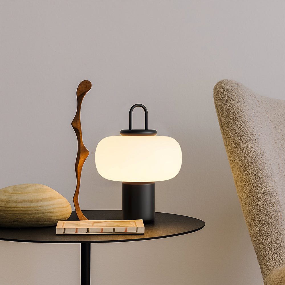 Tischlampe Glas Metall | LED | Warmweiß | Modern