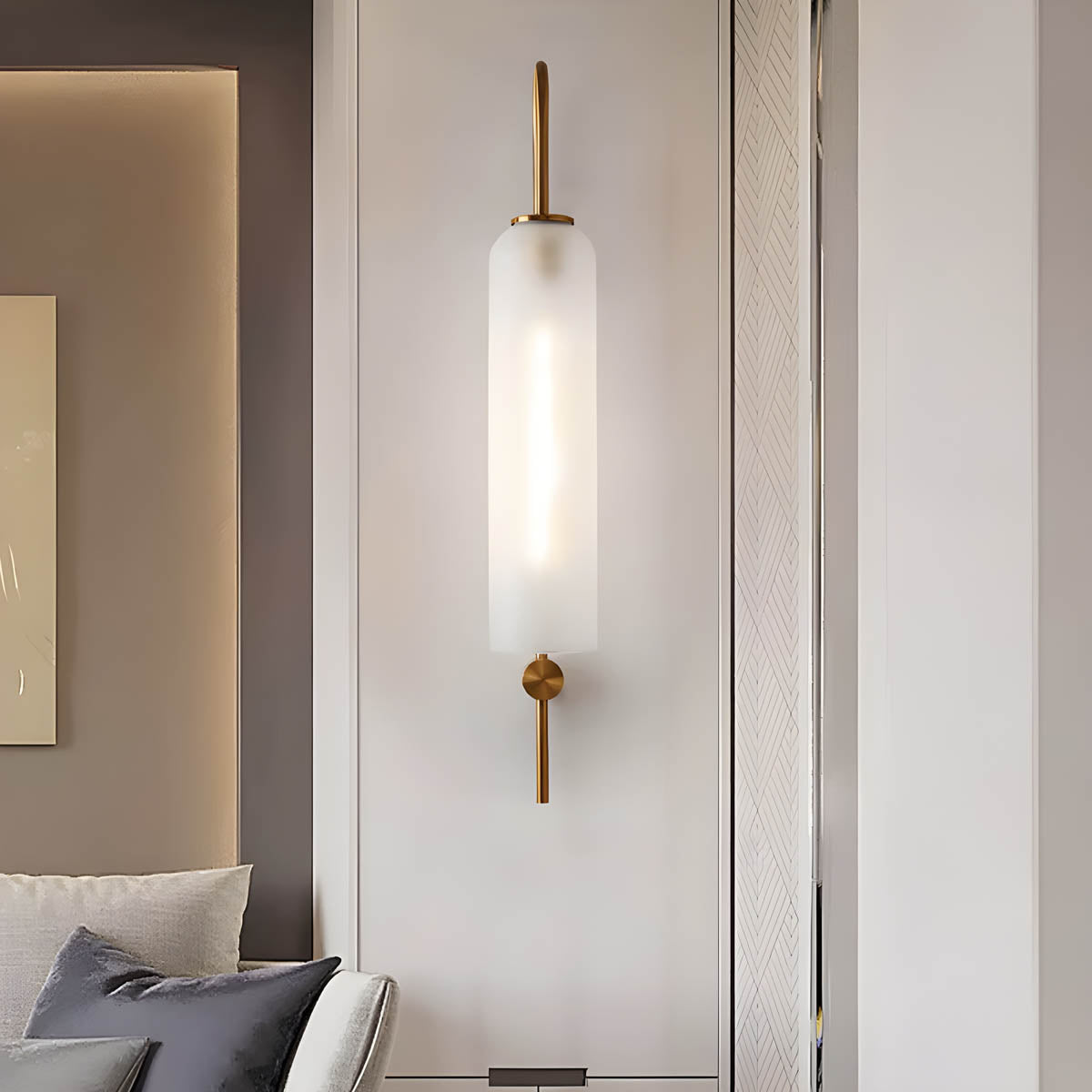 Glas-Wandleuchte Modern | E27 LED | Glas & Eisen | Designerstil
