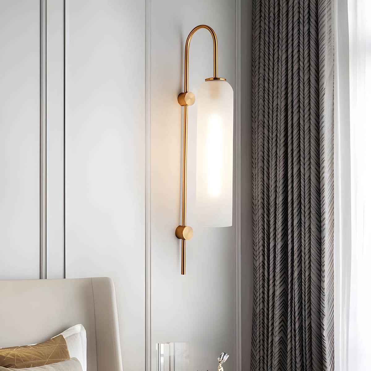 Glas-Wandleuchte Modern | E27 LED | Glas & Eisen | Designerstil