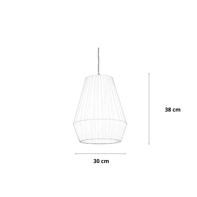 Pendelleuchte | Seil-Design | Khaki | Landhaus-Stil | E27