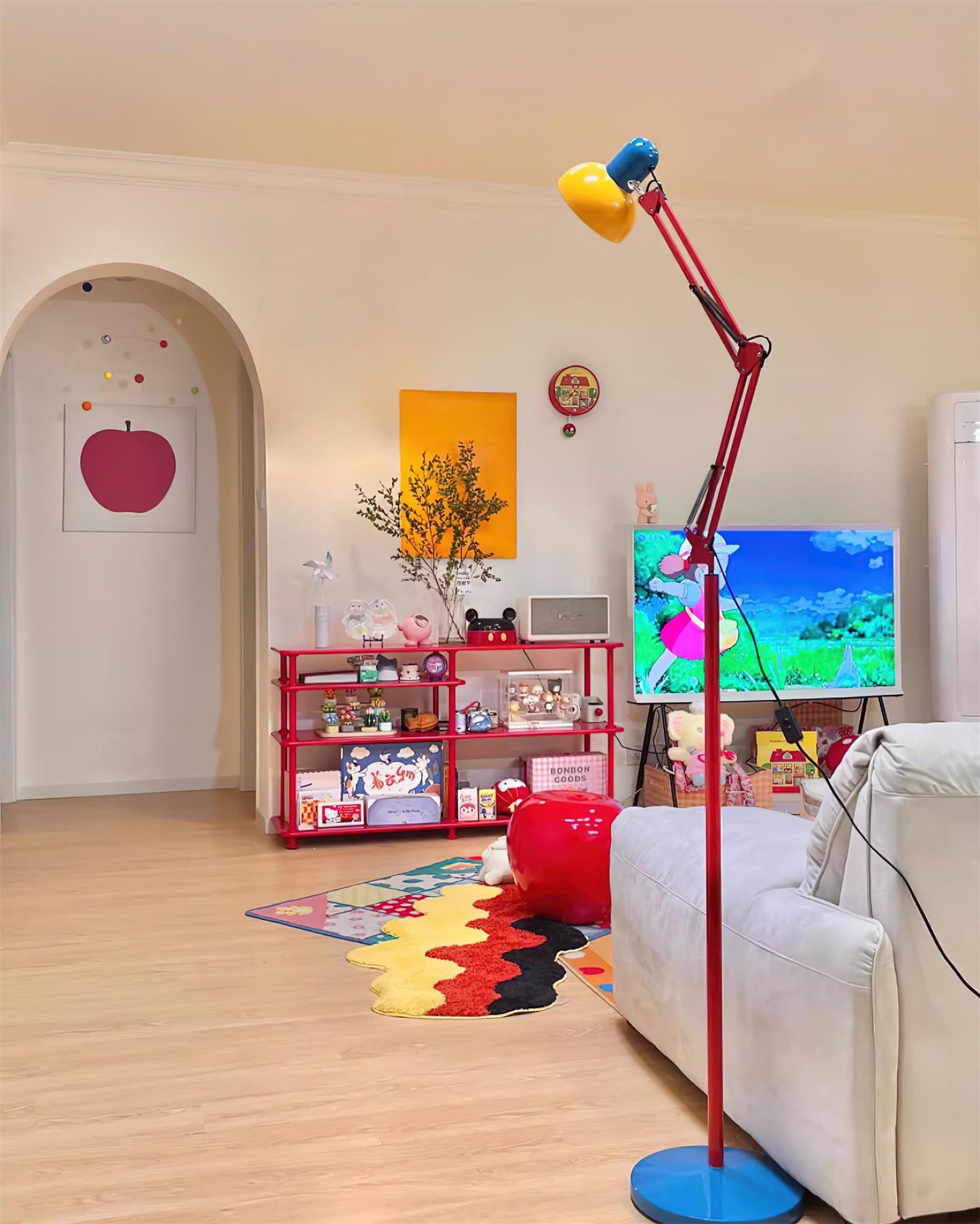 Stehlampe Wohnzimmer | Metall | E27 | Verstellbar