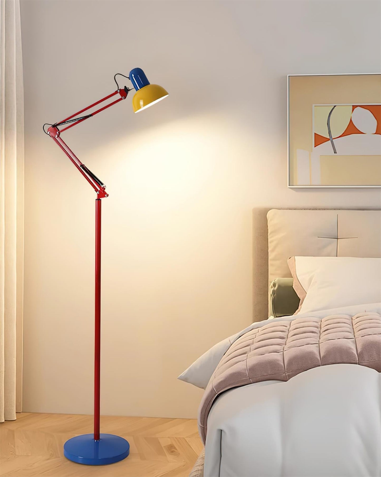 Stehlampe Wohnzimmer | Metall | E27 | Verstellbar