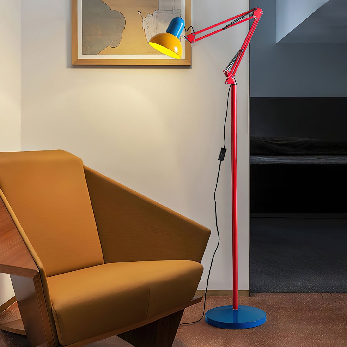 Stehlampe Wohnzimmer | Metall | E27 | Verstellbar