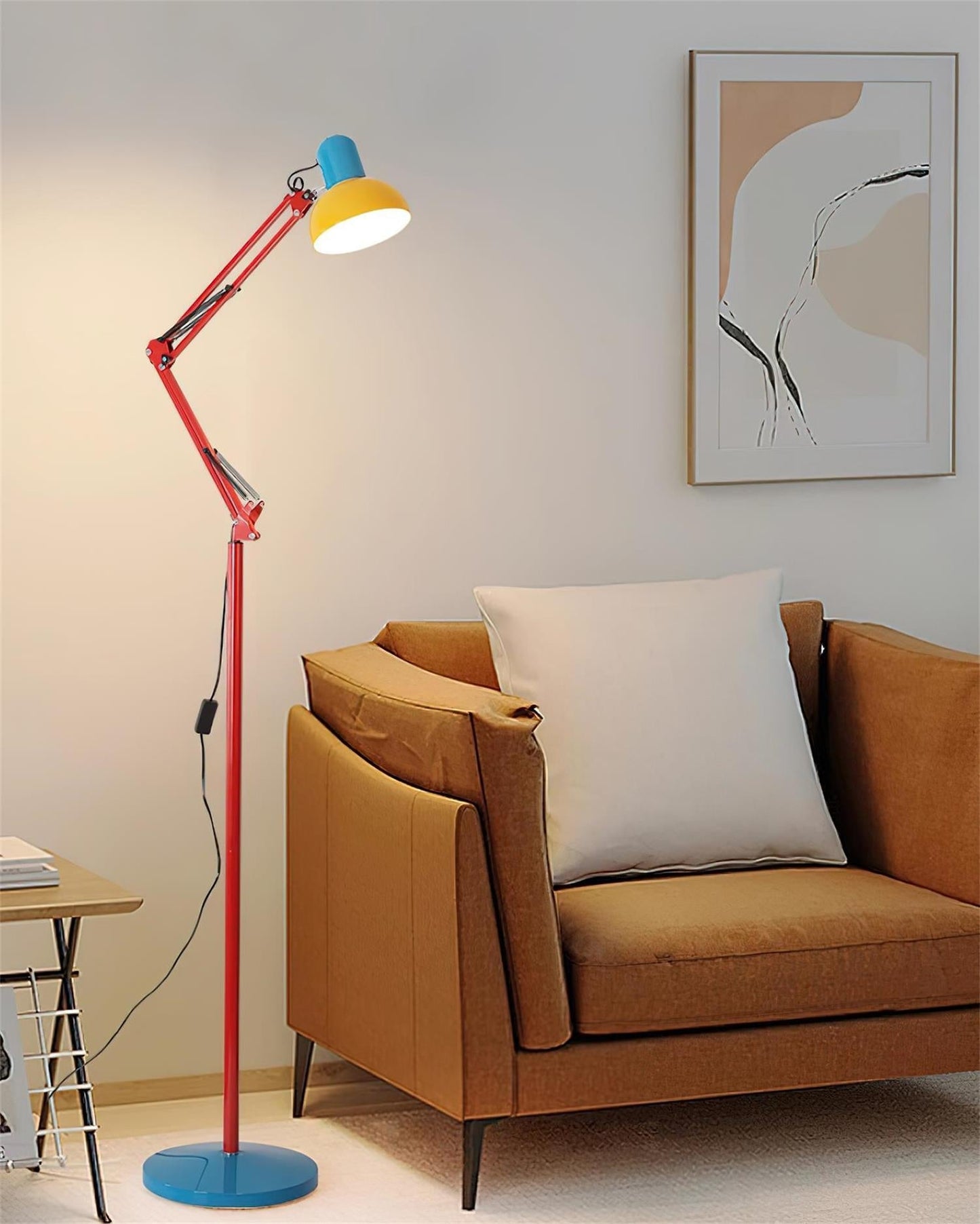Stehlampe Wohnzimmer | Metall | E27 | Verstellbar