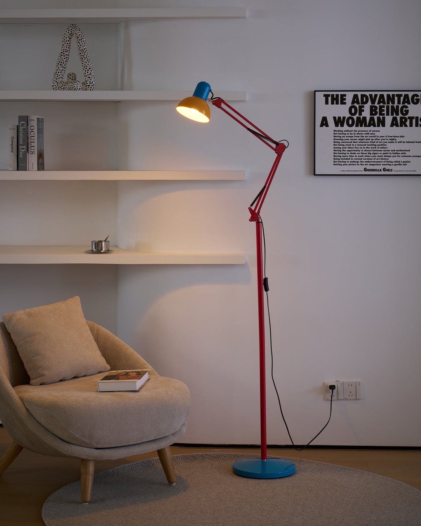 Stehlampe Wohnzimmer | Metall | E27 | Verstellbar
