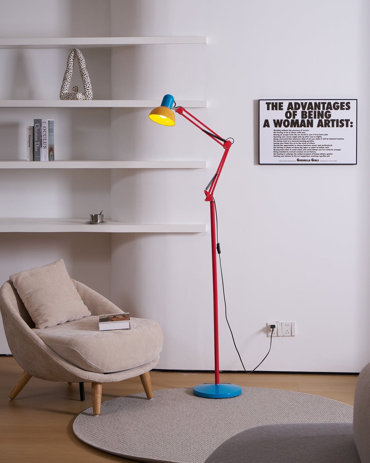 Stehlampe Wohnzimmer | Metall | E27 | Verstellbar