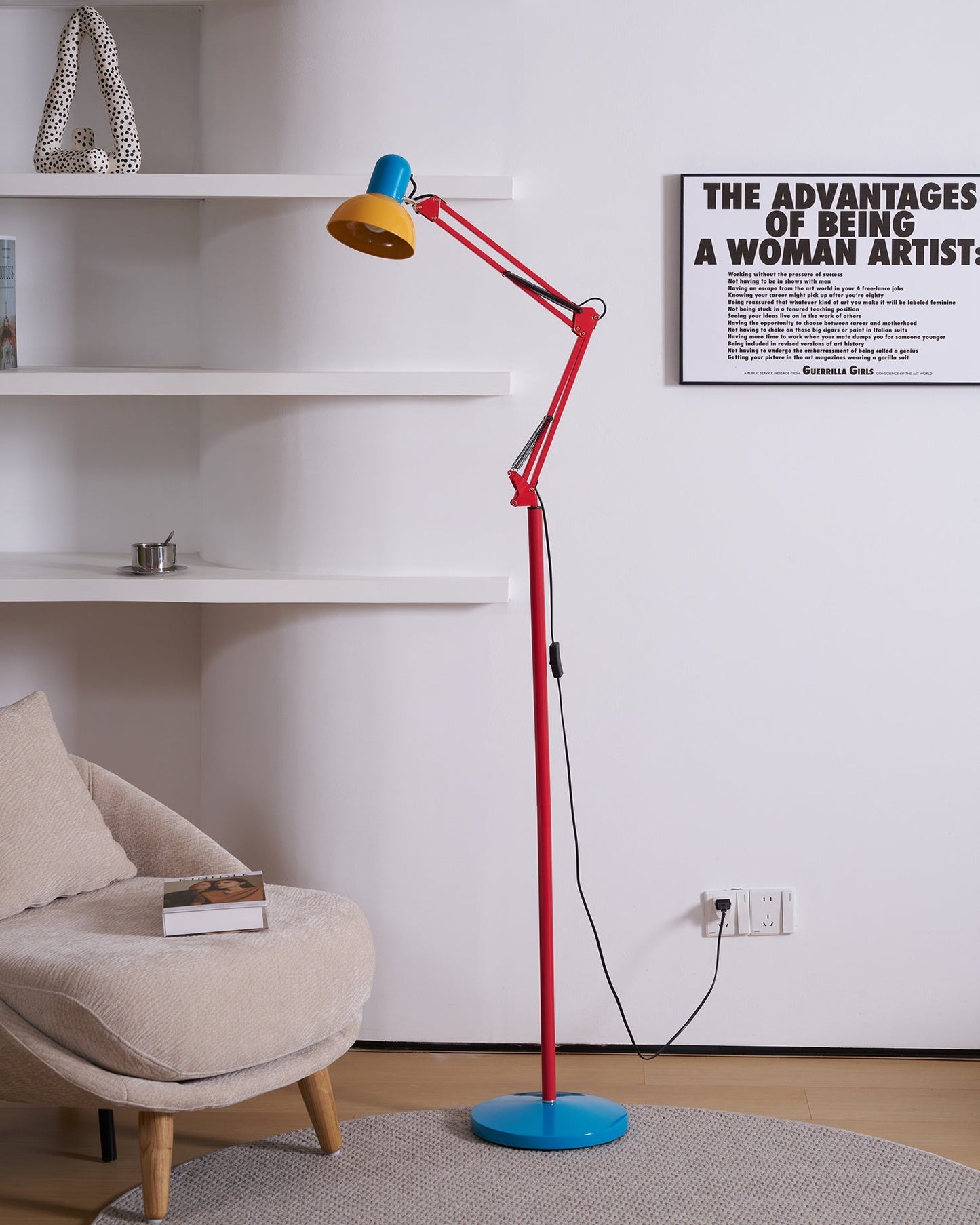 Stehlampe Wohnzimmer | Metall | E27 | Verstellbar