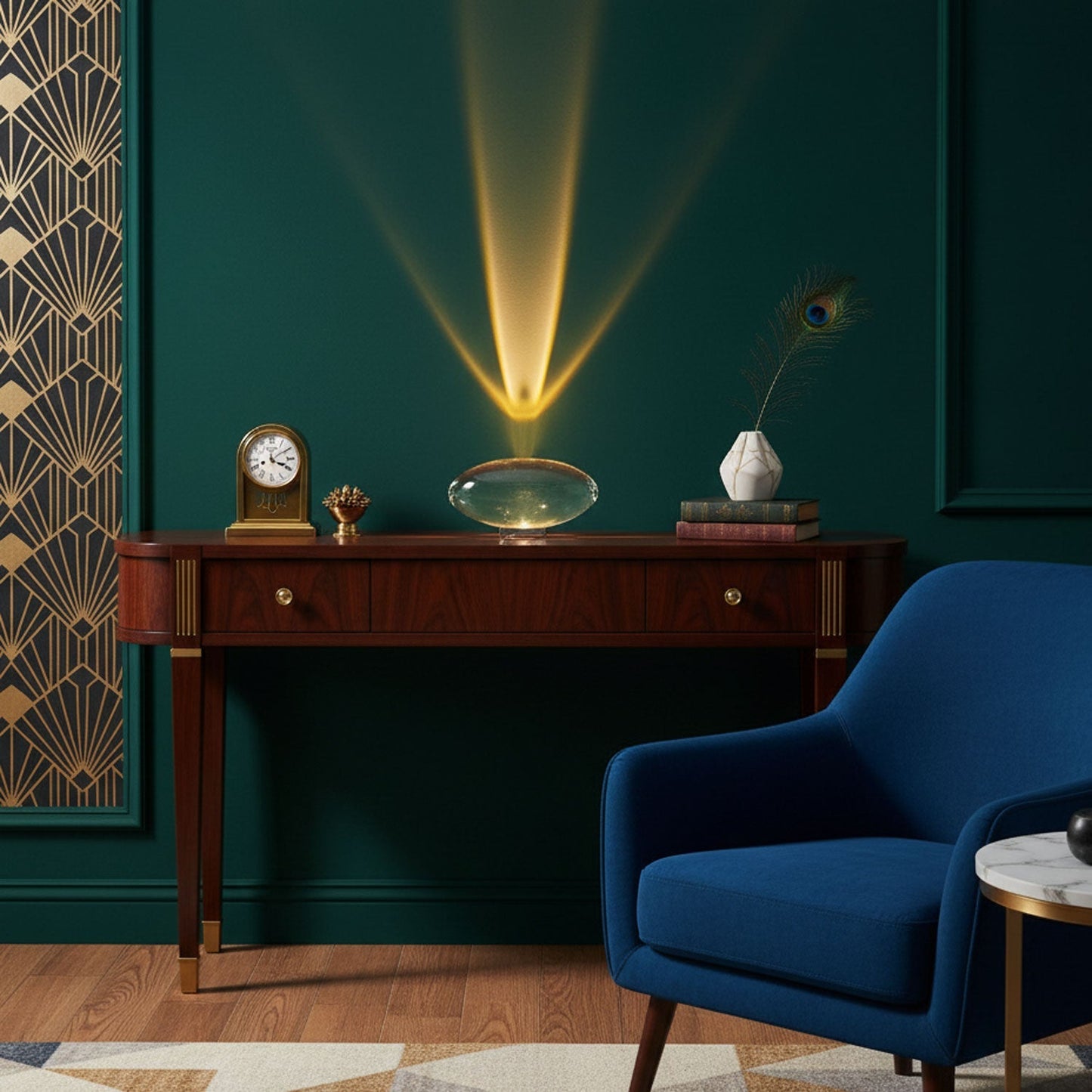 Tischlampe | LED | Kristall & Chrom | Modern Elegant